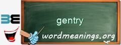 WordMeaning blackboard for gentry